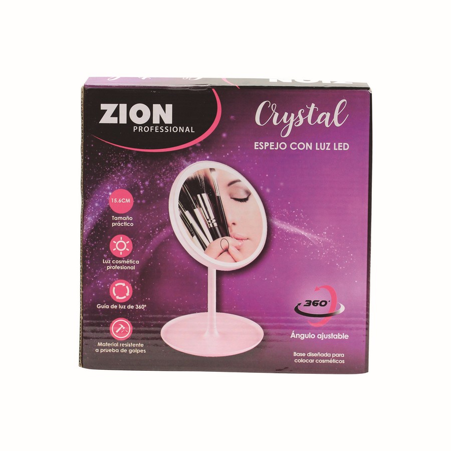 ESPEJO PEDESTAL C/BOMBILLO LED ZN-263