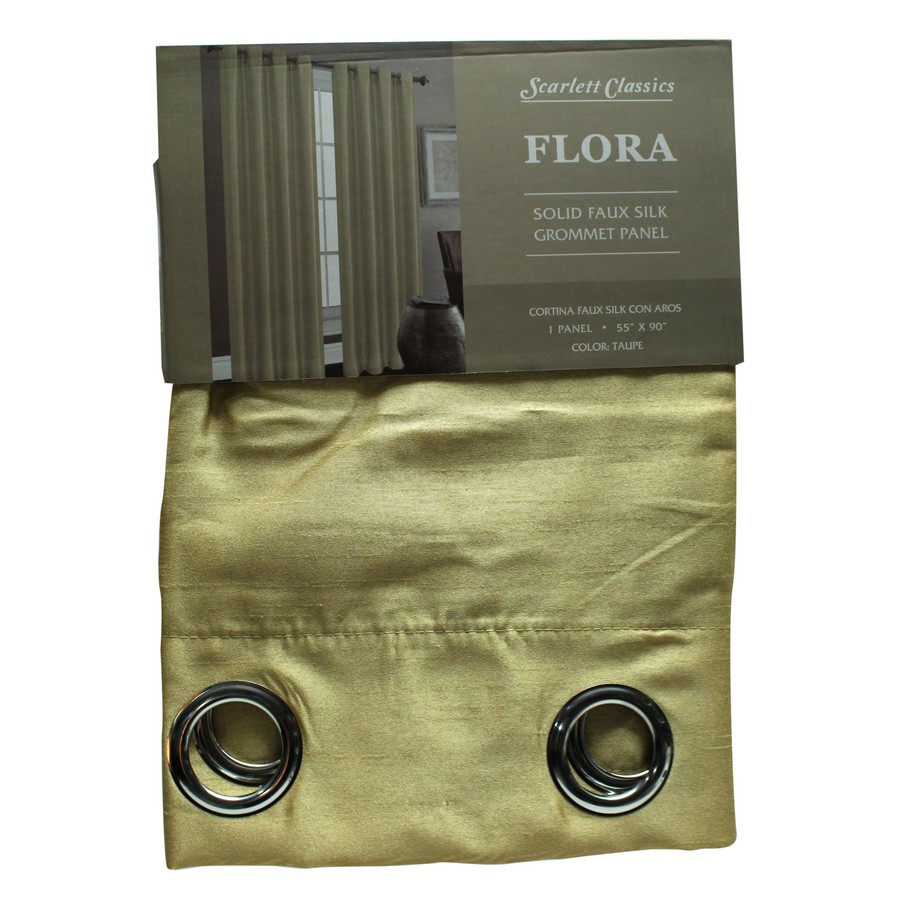 CORTINA PARA SALA 55X90 PULG TAUPE COL. FLORA SCR-1088-TAU