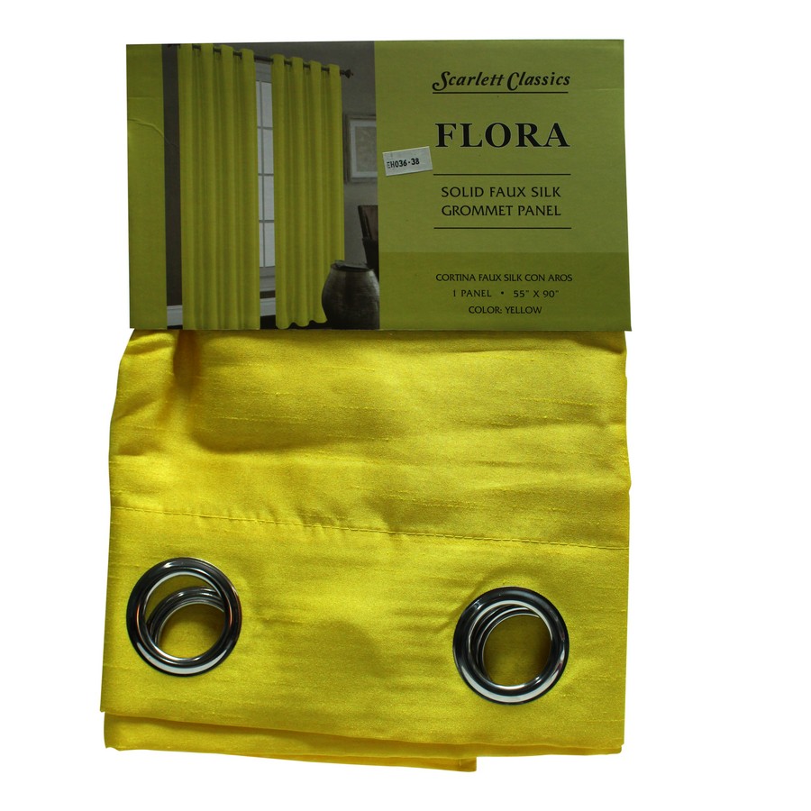 CORTINA P/SALA 55X90 PULG AMARILLO COL. FLORA SCR-1308-YEL