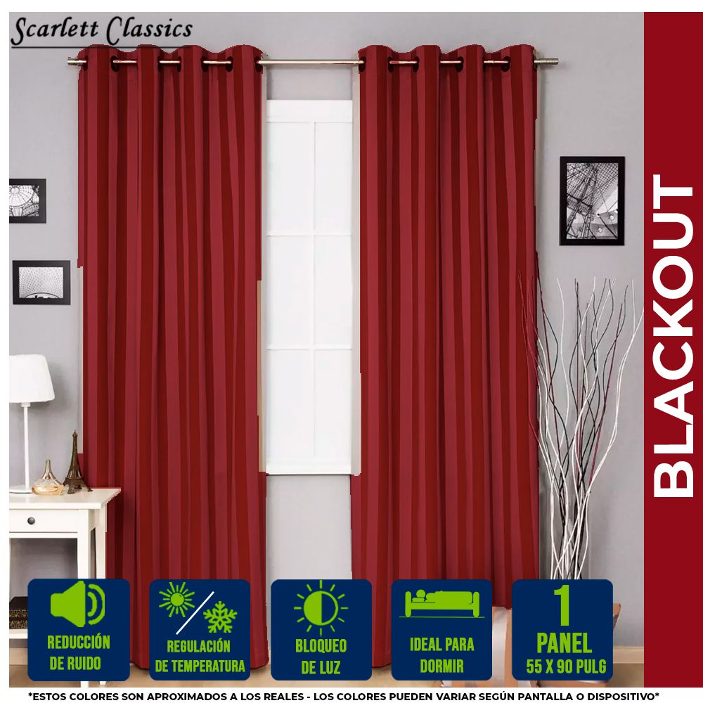 CORTINA PARA SALA BLACKOUT AMANDA 55 X 90 FUCSIA NV-890