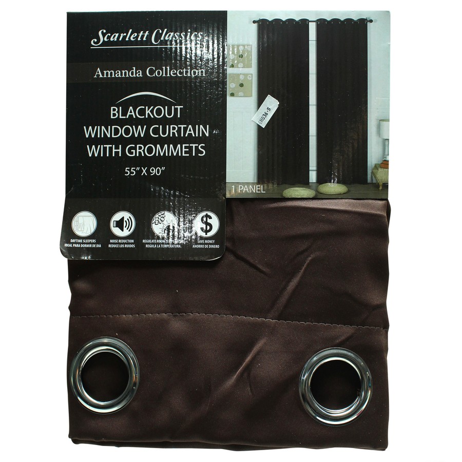 CORTINA P/SALA BLACKOUT AMANDA 52 X 90 BROWN  NV-889
