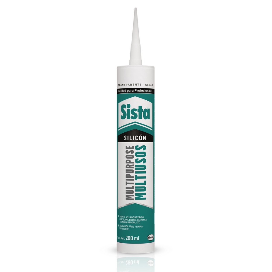 SELLADOR SILICON USO GENERAL TRANSPARENTE 280ML SISTA