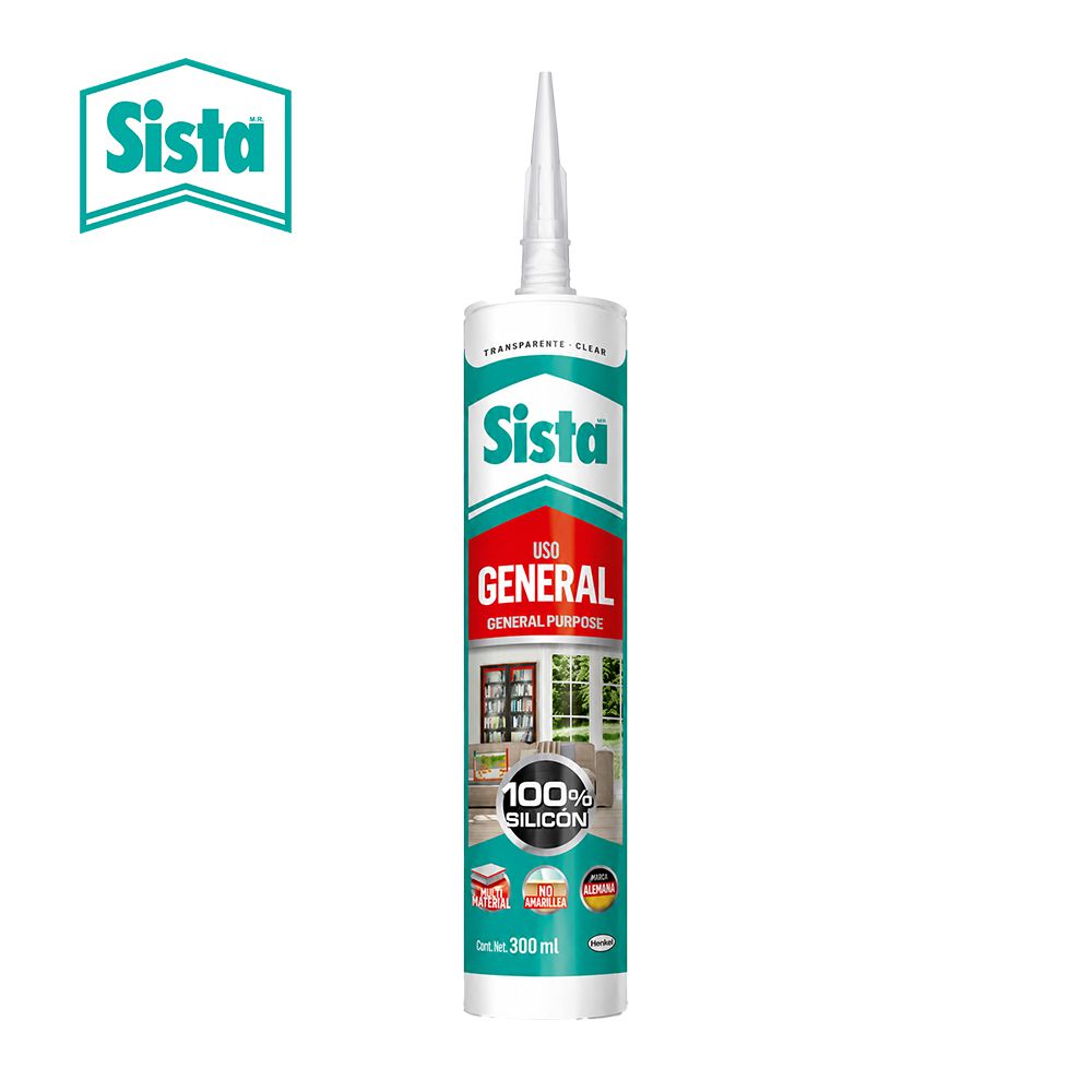SELLADOR SILICON USO GENERAL TRANSPARENTE 280ML SISTA
