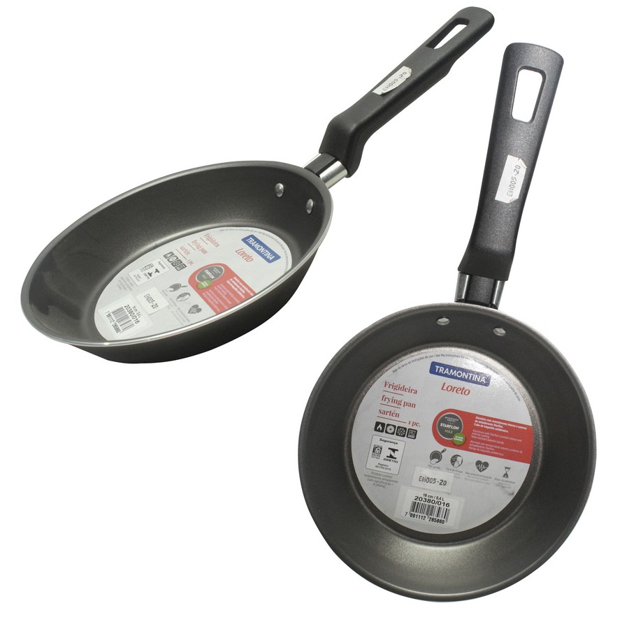 SARTEN 16CM TEFLON NEGRO LORETO TRAMONTINA 20380/016