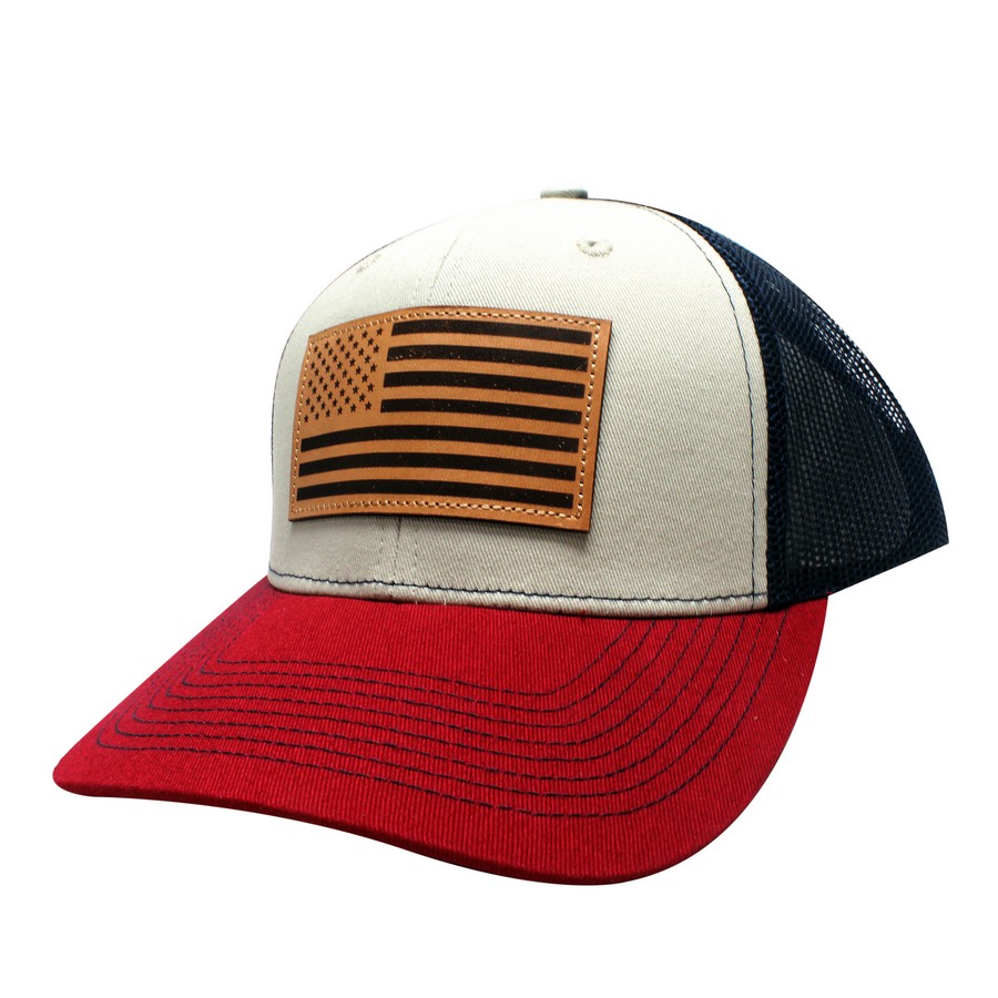 GORRA OUTDOOR USA LEATHER PATCH FLAG USA771-SNC