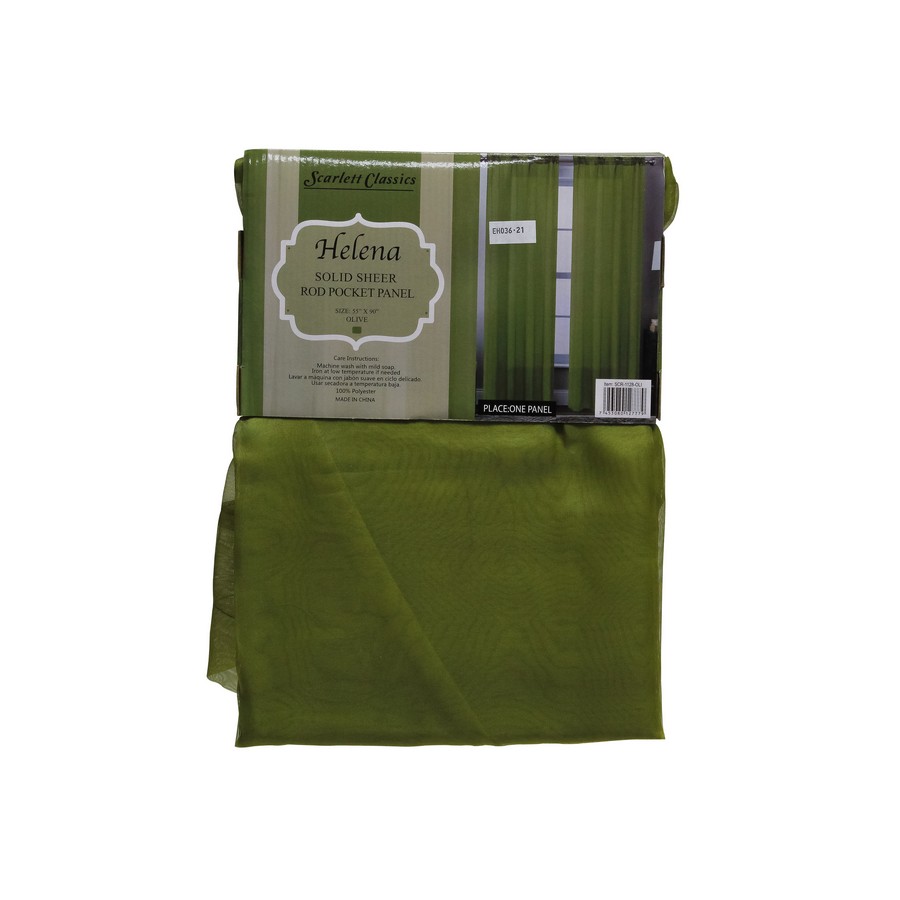 CORTINA P/SALA 55X90PULG  OLIVE T/VELO HELENA SCR-1128-OLI (DESC)