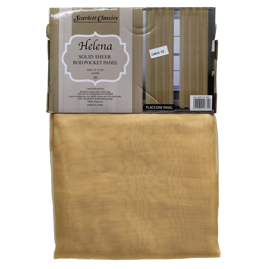 CORTINA P/SALA 55X90PULG  SAND  T/VELO HELENA SCR-1121-SAN