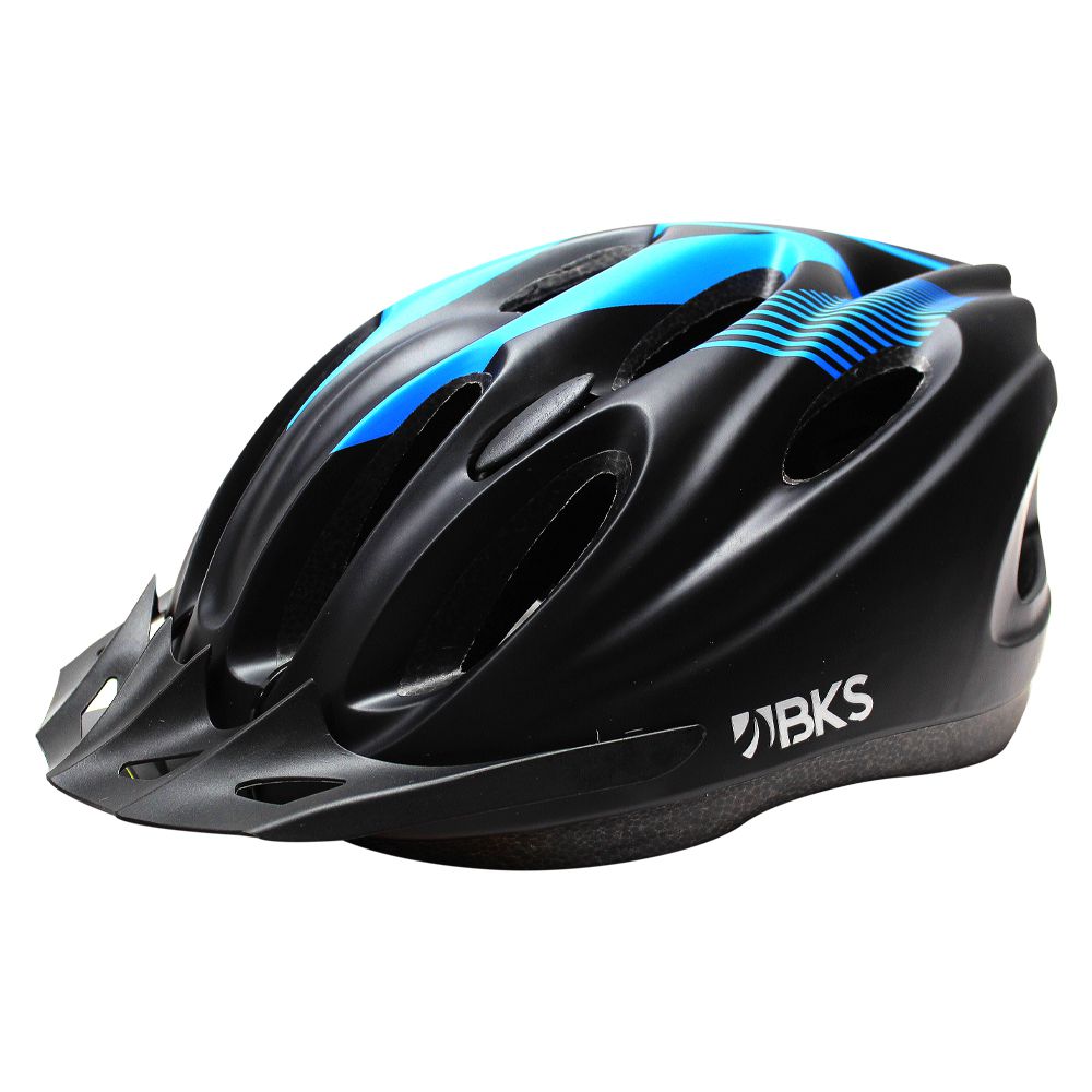 CASCO BKS RACING P/ADULTO H350 NEGRO/AZUL M 33672