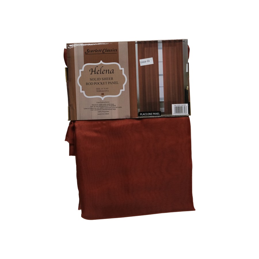 CORTINA P/SALA 55X90PULG  TERRACOTA  T/VELO HELENA SCR-1130-TER