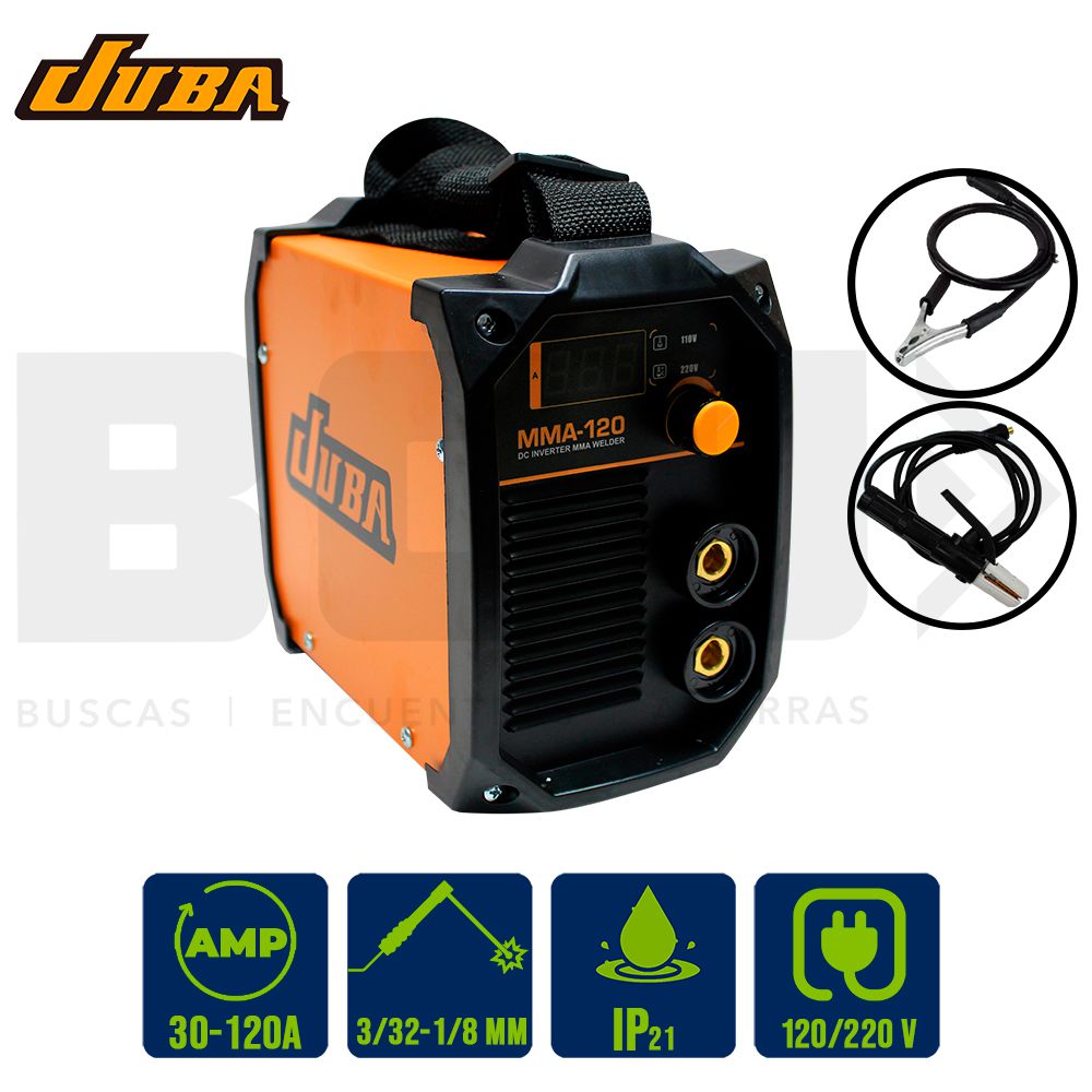 SOLDADOR INVERSOR JUBA 120AMP 110-220V MMA120NS