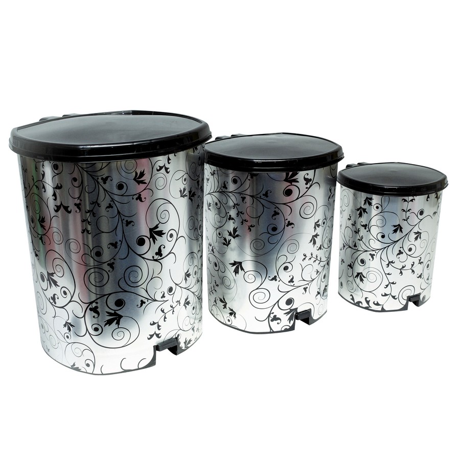 BASURERO PLASTICO CON PEDAL 3EN1 D-045 (20-11-6LTS) (DESC)