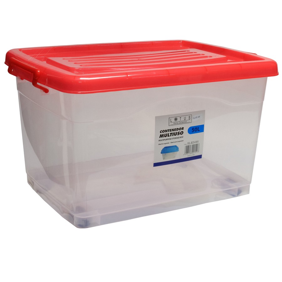 CONTENEDOR PLASTICO MULTIUSOS 50L 50L-BOX-MIX (DESC)