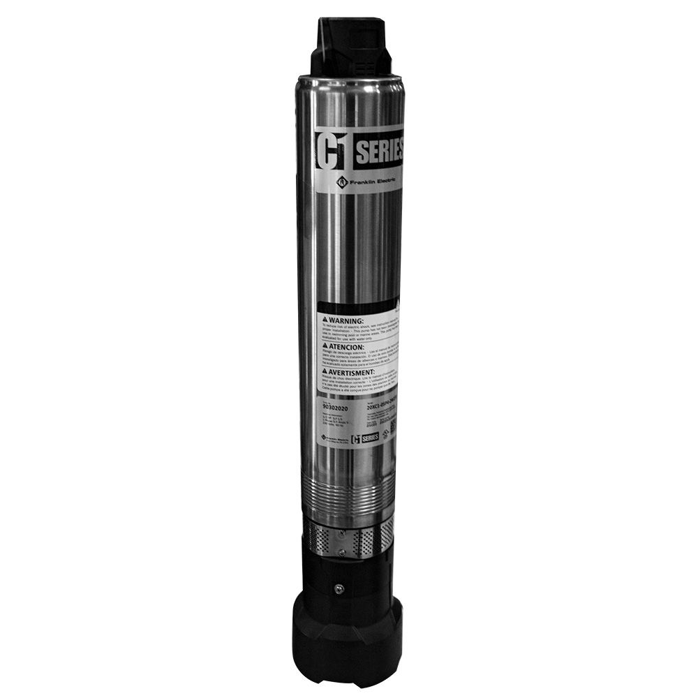 BOMBA PARA AGUA SUMERG. FRANKLIN 1/2HP 20GPM 120V 2L SIN CAJA CONT. C1 90302015 CISTERNA