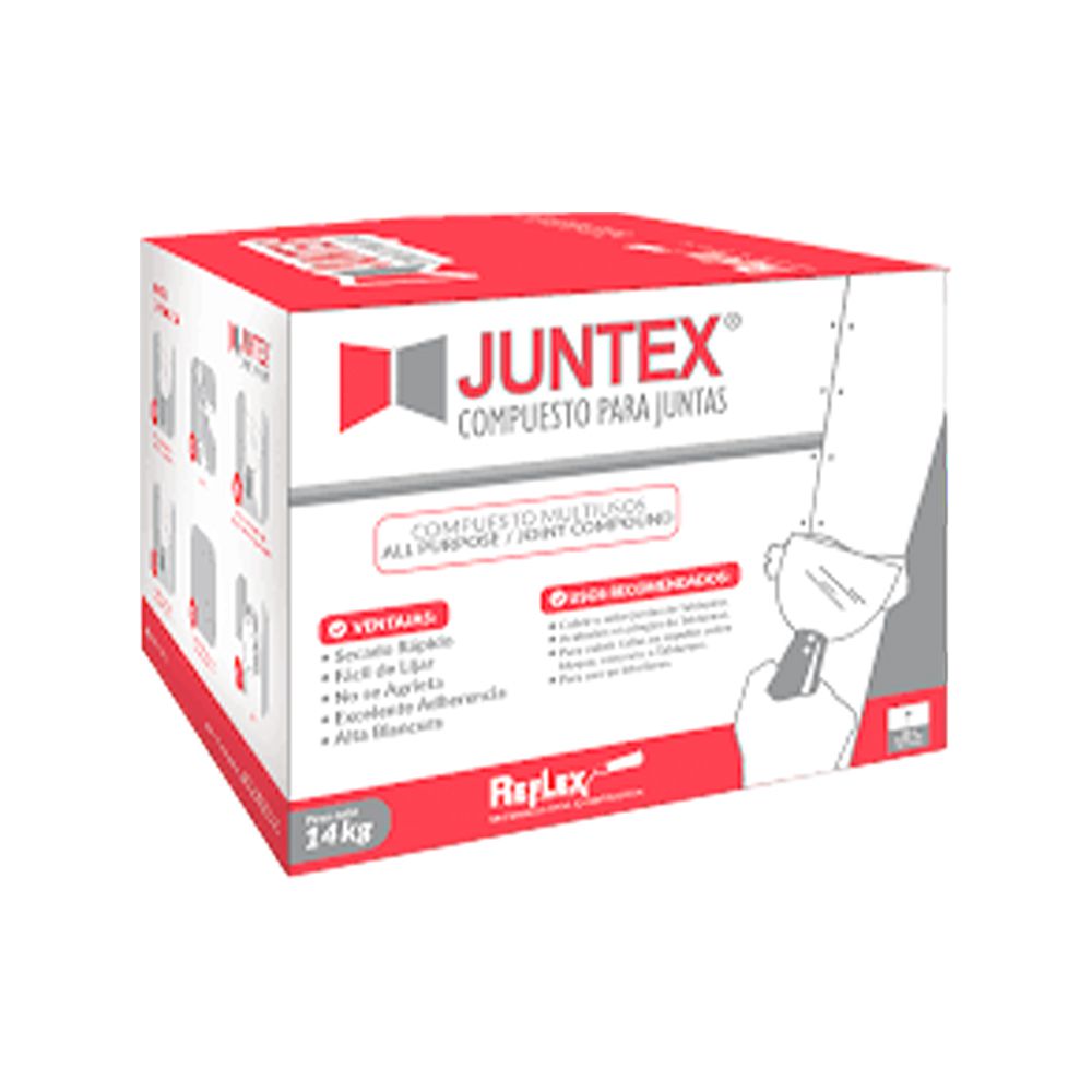 PASTA PARA TABLA ROCA INTERIOR JUNTEX CAJA 14KG. REFLEX