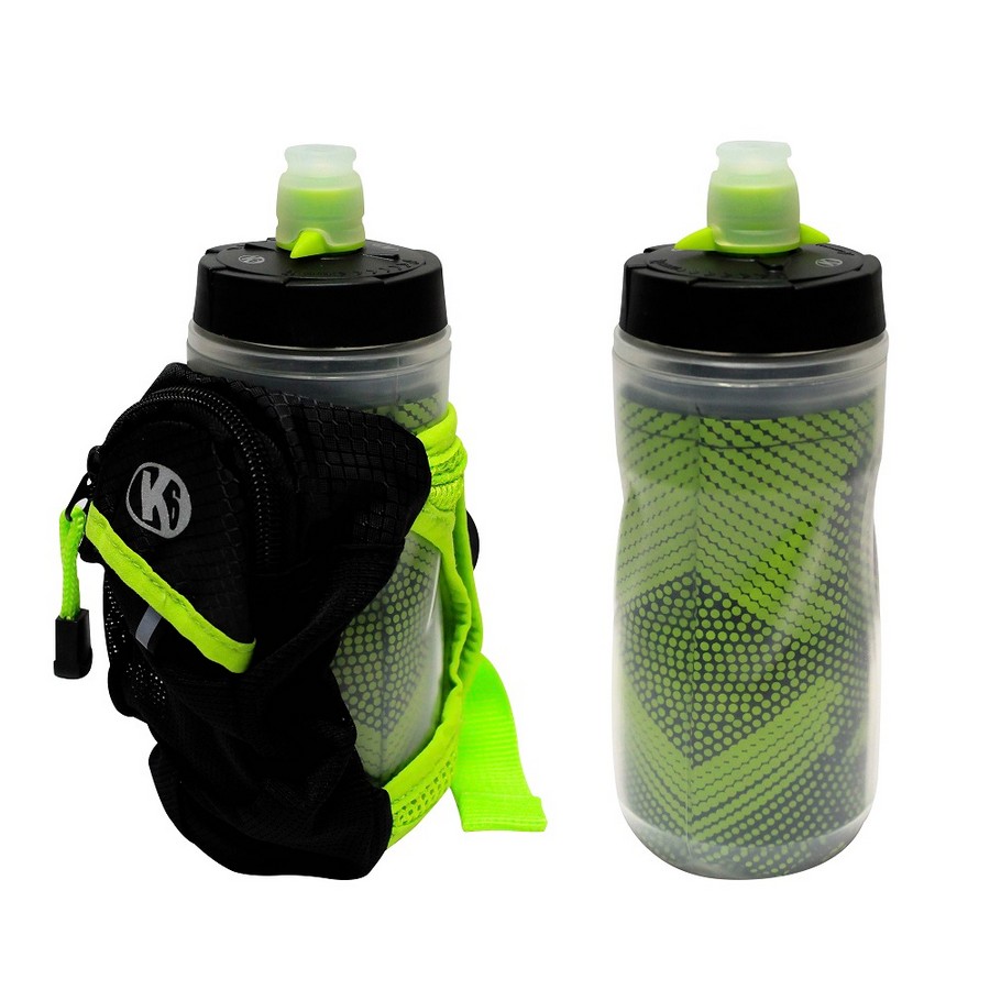 BOTELLA CON BOLSO MANO CORRER 12 OZ VERDE 67926 (NC)
