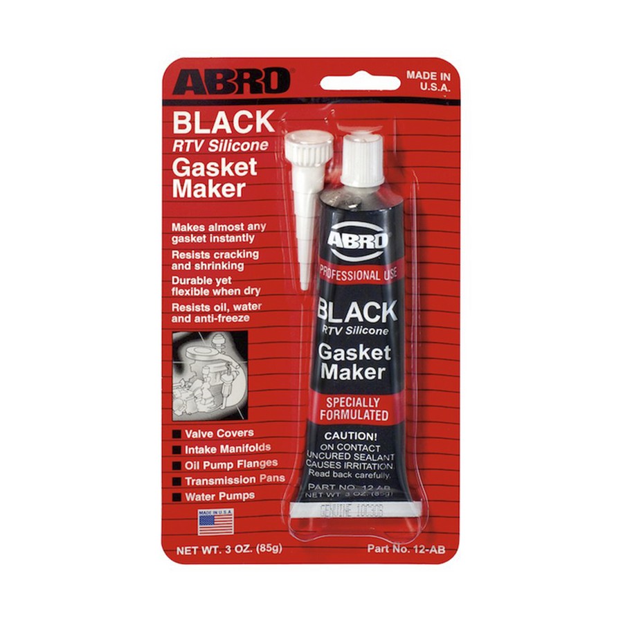 SILICON PARA HACER EMPAQUES ALTA TEMP. (NEGRO) 12-AB 3OZ. ABRO