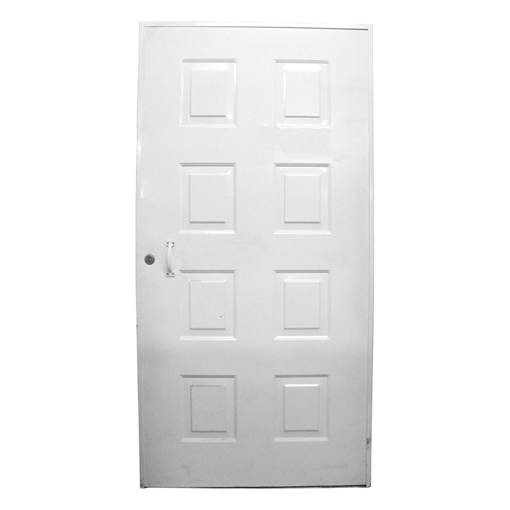 PUERTA METALICA INYECTADA 8 TABL. ELEGANCE 2X1 MTS. DER. C/MOCHETA HECASA
