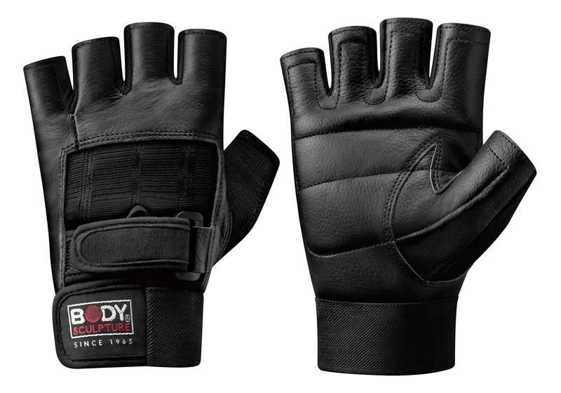 GUANTES P/PESAS CUERO-SPANDEX SOL-BW86-BK-L (NC) (PAR)