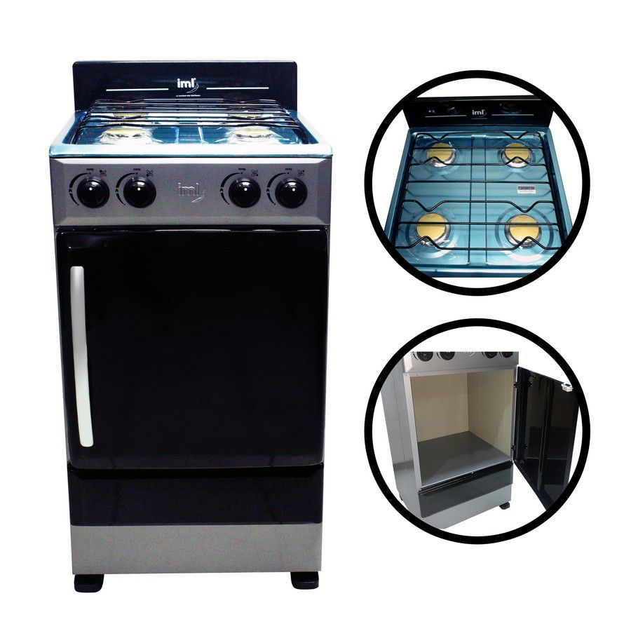 COCINA C/GABINETE 4Q. GRIS/NEGRO IML C-4GGN