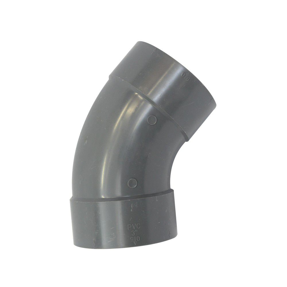 CURVA DRENAJE 45 3PLG. P/CANOA PVC LISA AMANCO 909723