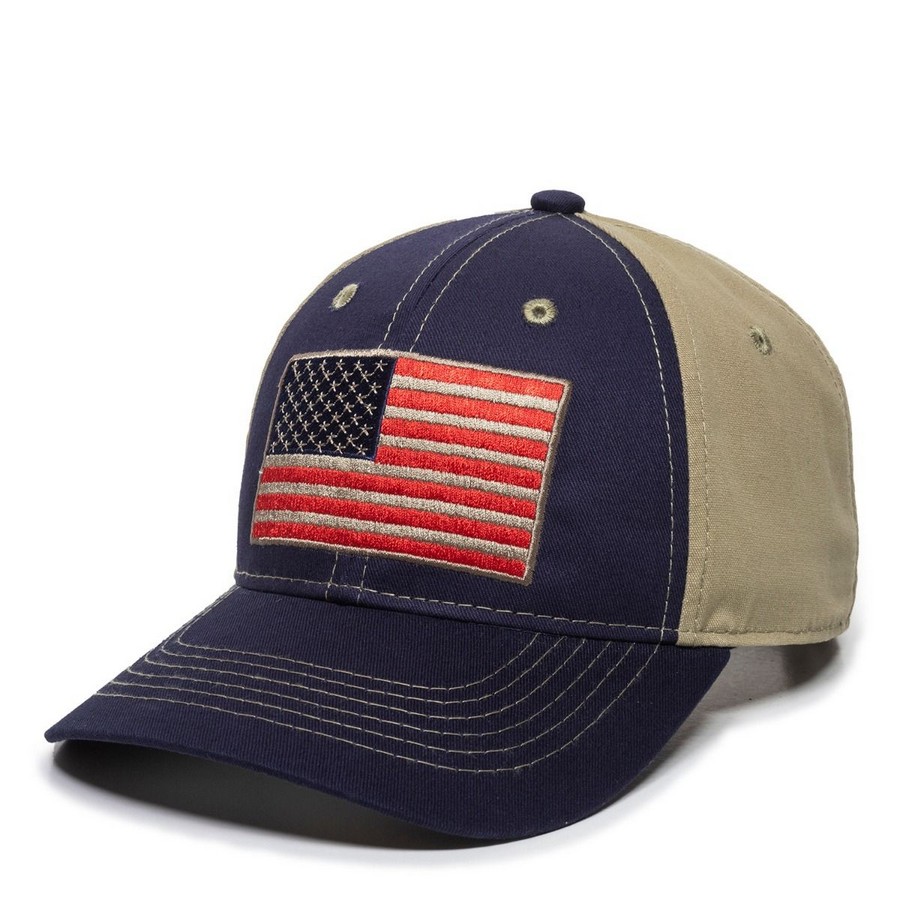 GORRA OUTDOOR AMERICANA NAVY KHAKI USA-165