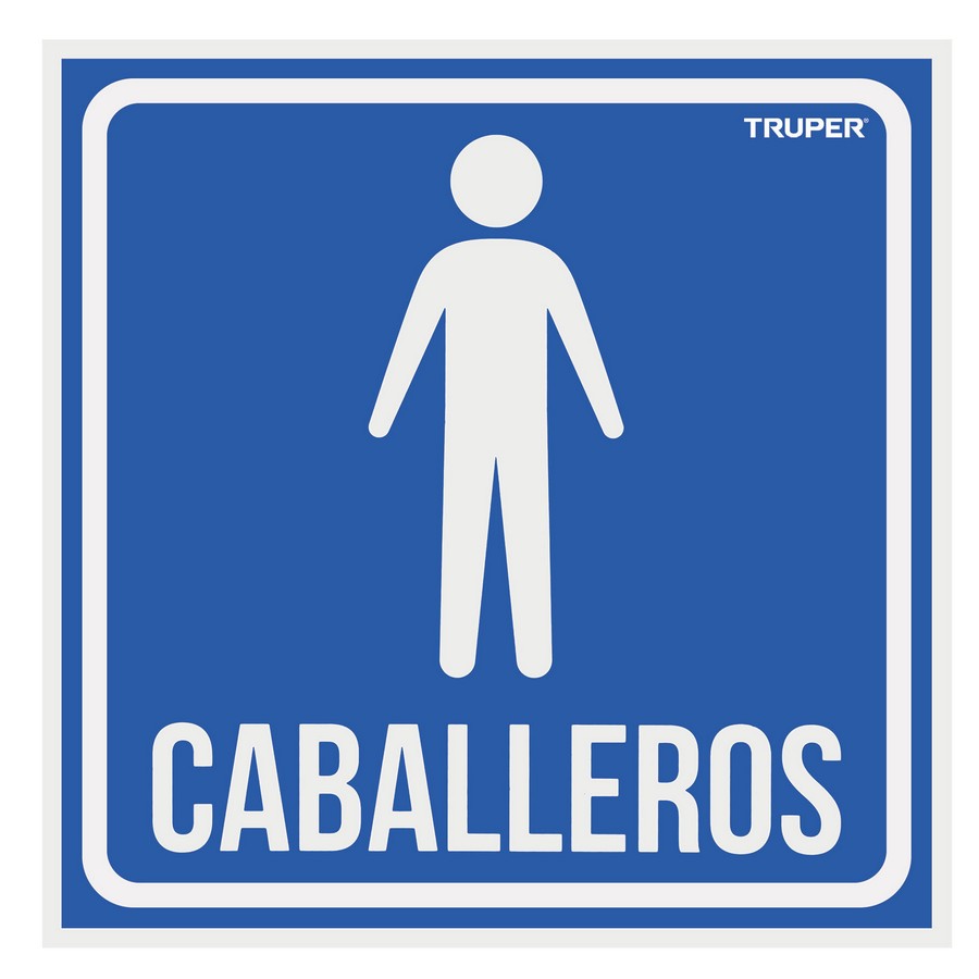 LETRERO CABALLEROS TRUPER 18474