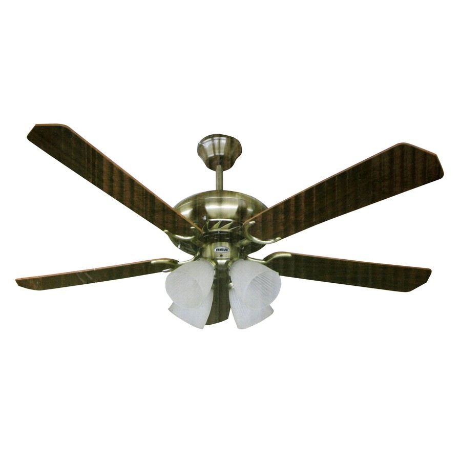 VENTILADOR RLV32 LEA MADERA CAOBA 52PULG