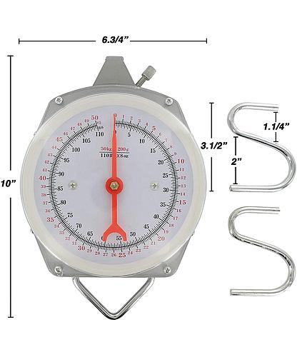 BASCULA DE COLGAR C/GANCHO 110 LBS BAL050