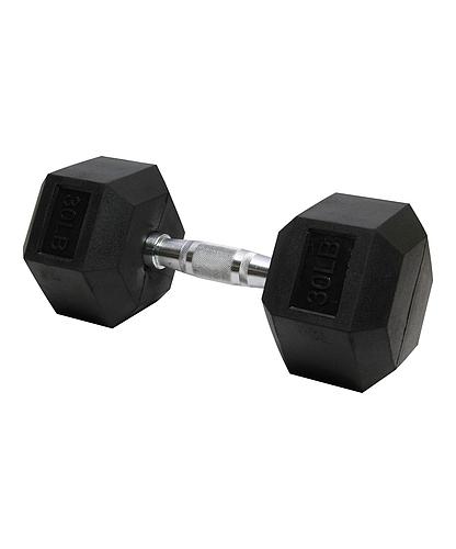 MANCUERNA HEX. RUBBER 30LBS (UNIDAD)