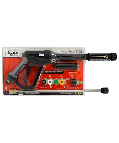 KIT UNIVERSAL 4000PSI P/HIDROLAVADORA PISTOLA + LANZA + ACOPLE + BOQUILLAS BBT FG22228