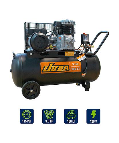 COMPRESOR JUBA 100L-3HP 120V FAJA HEAVY DUTY HM-H-0.25/100L