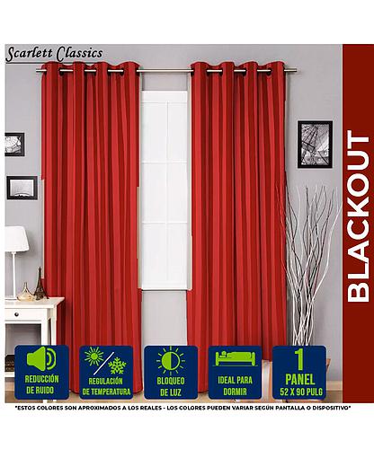 CORTINA P/SALA BLACKOUT AMANDA 52 X 90 PULG NARANJA NV-1290