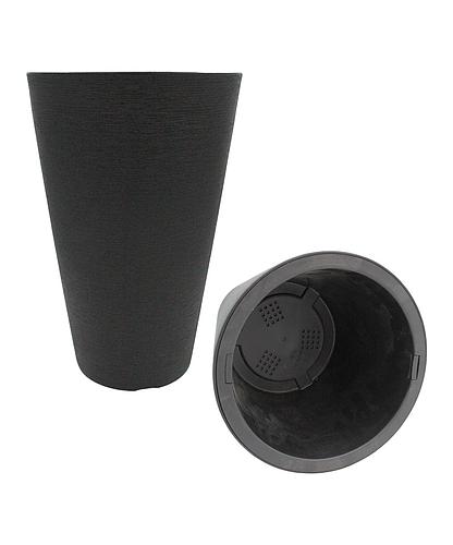 MACETERO PLASTICO CONO NEGRO 35X59 J-1643