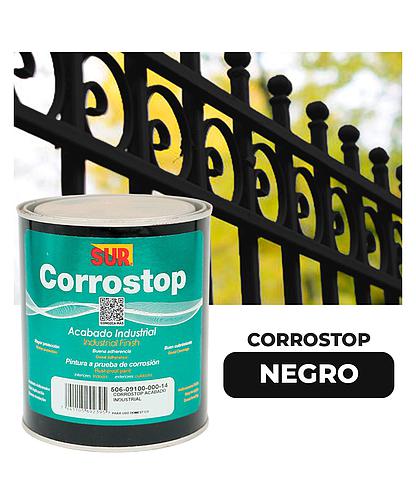 ANTICORROSIVO CORROSTOP 9100 NEGRO 1/4 GAL. SUR