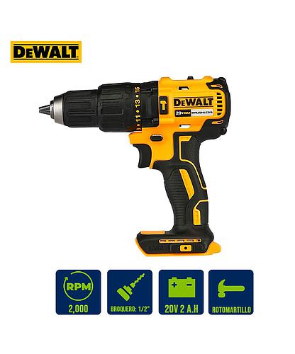 TALADRO PERCUTOR 1/2PLG. INAL. 20V 340W C/BATERIA Y CARGADOR DEWALT DCD7781D1