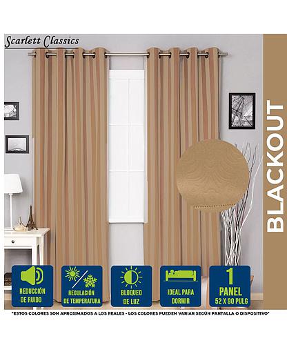 CORTINA P/SALA BLACKOUT TINA 52 X 90 SAND SCR-8050
