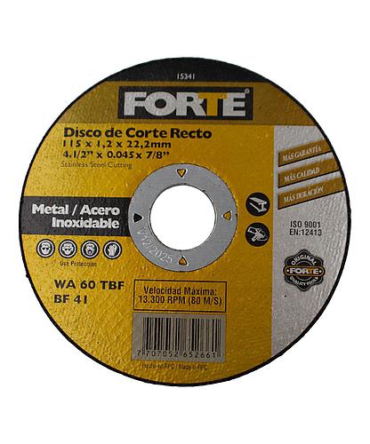 DISCO FORTE P/MET. 1.2MM X 4 1/2 PULG 15341