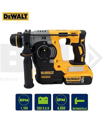 ROTOMARTILLO INAL. 1PLG. SDS 2.1J ESTUCHE + 2 BAT. 20V + CARG. DEWALT DCH273P2