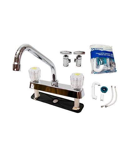 KIT MEZCLADOR COMPLETO LLAVE-SIFON-DESAGUE-VALVULA P-11441