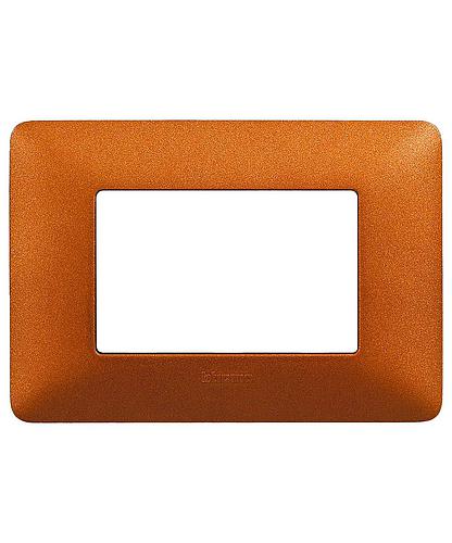 PLACA 3MODULOS ROJO TIERRA MATIX BTICINO AM4803TRT