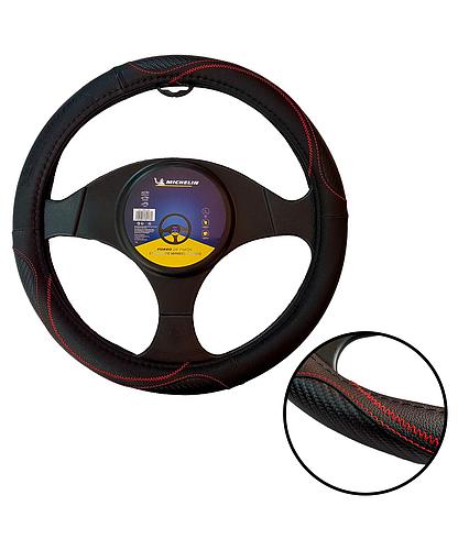 FORRO P/TIMON AUTO MICHELIN NEGRO/ROJO ML-1002-NR