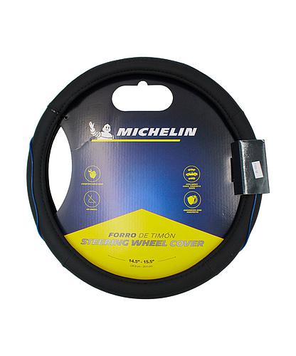 FORRO P/TIMON AUTO MICHELIN NEGRO/AZUL ML-1003-AZ