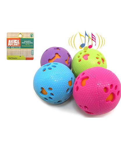 JUGUETE P/ MASCOTA PELOTA C/SONIDO 7CM AP-D711-177