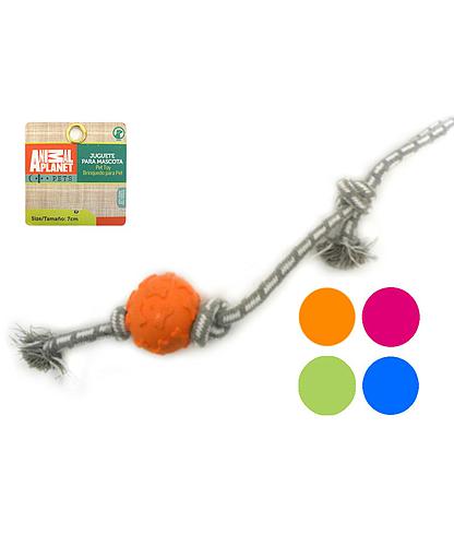 JUGUETE P/ MASCOTA LAZO + PELOTA 51CM AP-D711-171