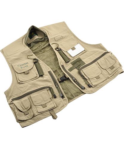 CHALECO P/PESCA KHAKI L CR/FV1-L