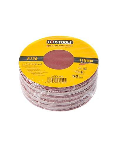 LIJA P/PULIR C/VELCRO 4 1/2 PULG 120 LJV4120 (KIT 50 PCS)