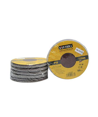 LIJA P/PULIR C/VELCRO 4 1/2 PULG 40 LJV440 (KIT 50 PCS)