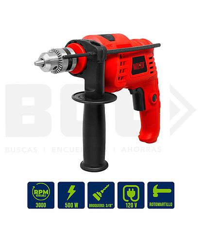TALADRO ELECT. 3/8 PULG WOLFOX 500W WF0777 (DESC)