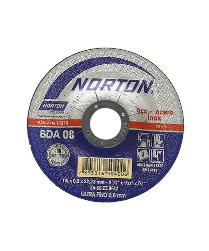 DISCO P/METAL NORTON CONICO T42  0.8MM X 4 1/2 BDA08