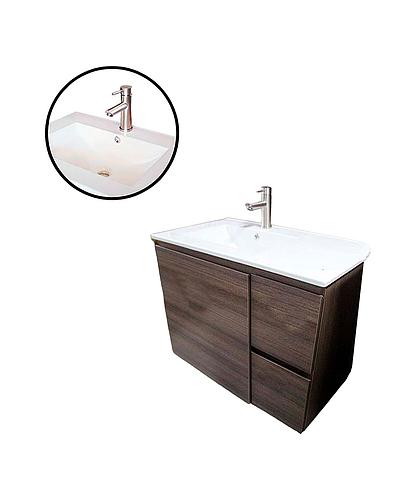 TOCADOR BAÑO YKL-AF-05 EMPOTRAR DARK GRAY LLAVE/TUBO ABASTO/SIFON/DESAGUE (31.5X18.5X24)